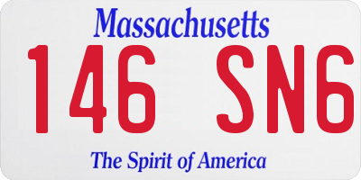 MA license plate 146SN6