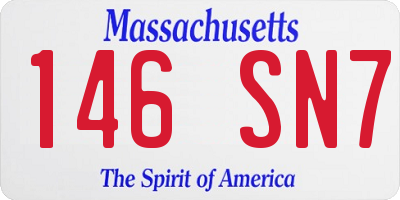 MA license plate 146SN7