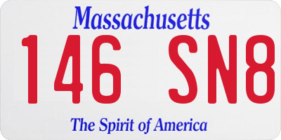 MA license plate 146SN8