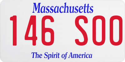 MA license plate 146SO0