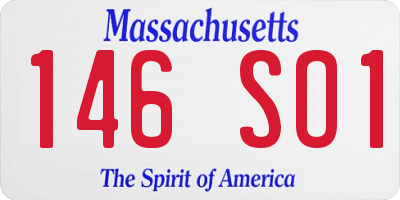 MA license plate 146SO1