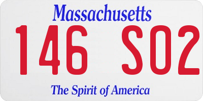 MA license plate 146SO2