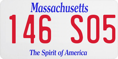 MA license plate 146SO5