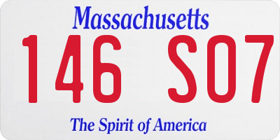 MA license plate 146SO7