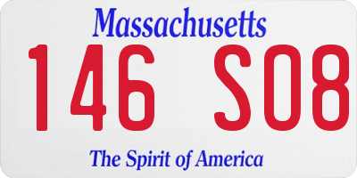 MA license plate 146SO8
