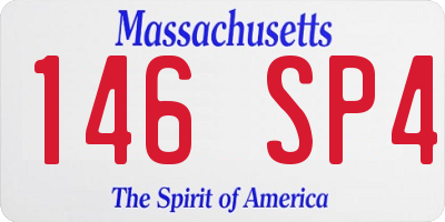 MA license plate 146SP4