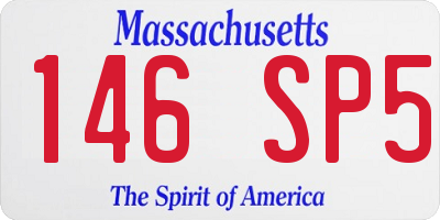 MA license plate 146SP5