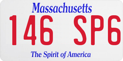 MA license plate 146SP6