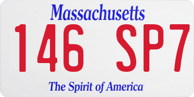 MA license plate 146SP7