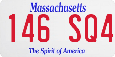 MA license plate 146SQ4