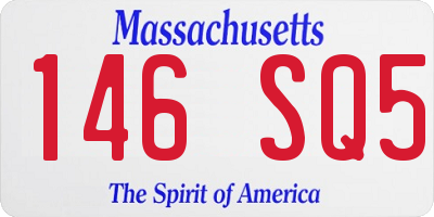 MA license plate 146SQ5