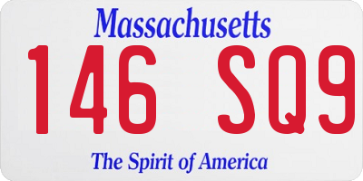 MA license plate 146SQ9