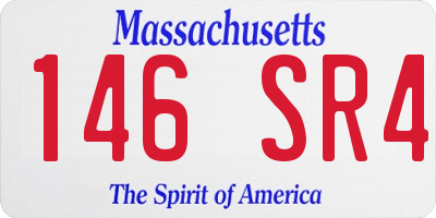 MA license plate 146SR4