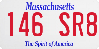 MA license plate 146SR8
