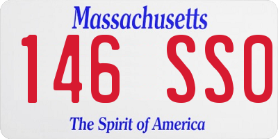 MA license plate 146SS0