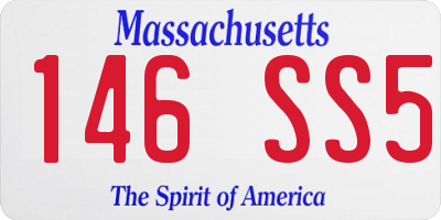 MA license plate 146SS5