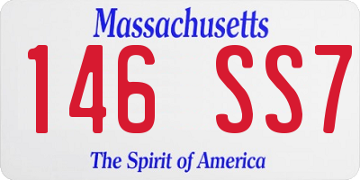 MA license plate 146SS7