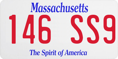MA license plate 146SS9