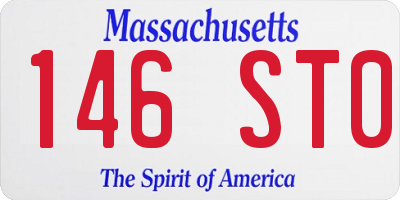 MA license plate 146ST0