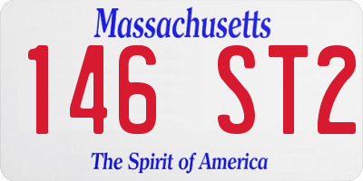 MA license plate 146ST2