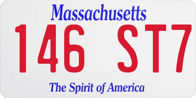MA license plate 146ST7