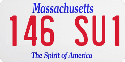 MA license plate 146SU1