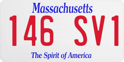 MA license plate 146SV1