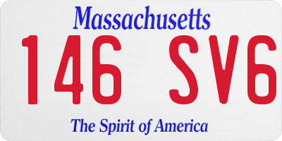 MA license plate 146SV6