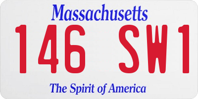 MA license plate 146SW1