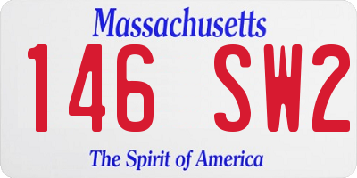 MA license plate 146SW2