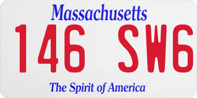 MA license plate 146SW6