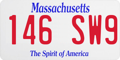 MA license plate 146SW9