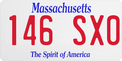 MA license plate 146SX0