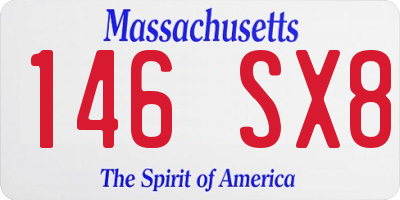 MA license plate 146SX8