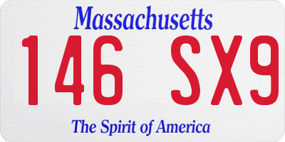 MA license plate 146SX9