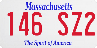 MA license plate 146SZ2