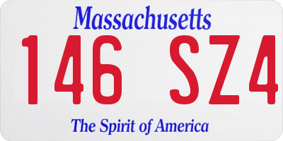 MA license plate 146SZ4