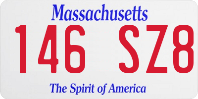 MA license plate 146SZ8