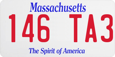 MA license plate 146TA3