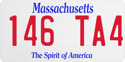 MA license plate 146TA4