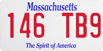 MA license plate 146TB9