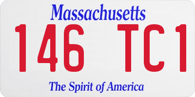 MA license plate 146TC1