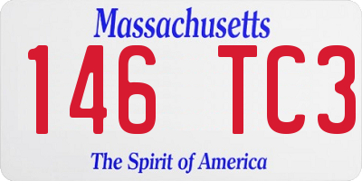 MA license plate 146TC3