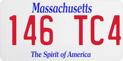 MA license plate 146TC4