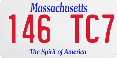 MA license plate 146TC7