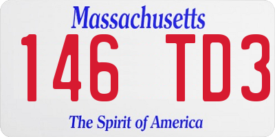 MA license plate 146TD3
