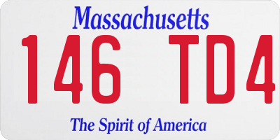 MA license plate 146TD4