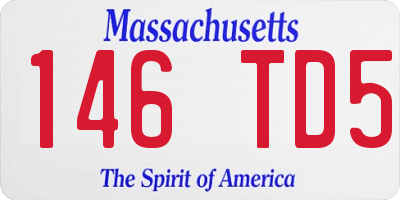 MA license plate 146TD5