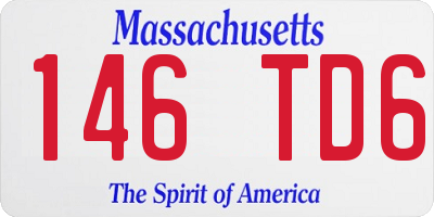 MA license plate 146TD6