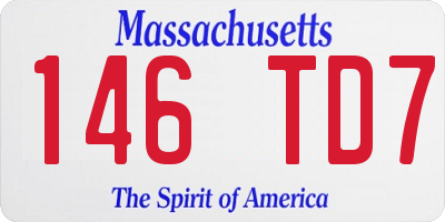 MA license plate 146TD7